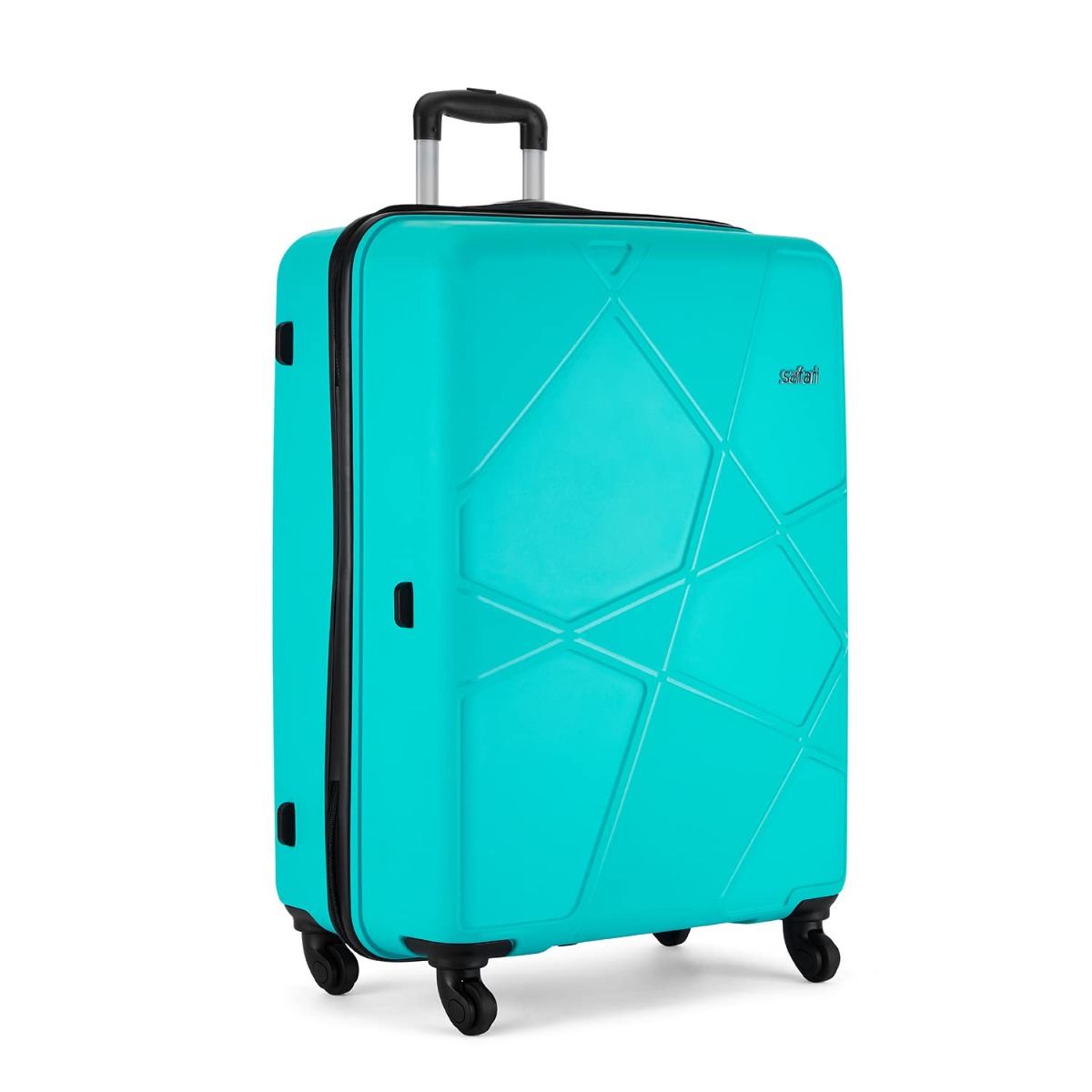 Safari Pentagon Pro 4W Hard Luggage Large | 100% Polypropylene | Anti Theft Secure Zipper | TSA Lock | Color- Slate Blue