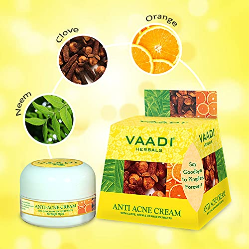 Vaadi Herbals Value Anti Acne Cream, Clove and Neem Extract, 30g