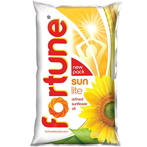 Fortune Sun Lite Refined Sunflower Oil 1l Pouch