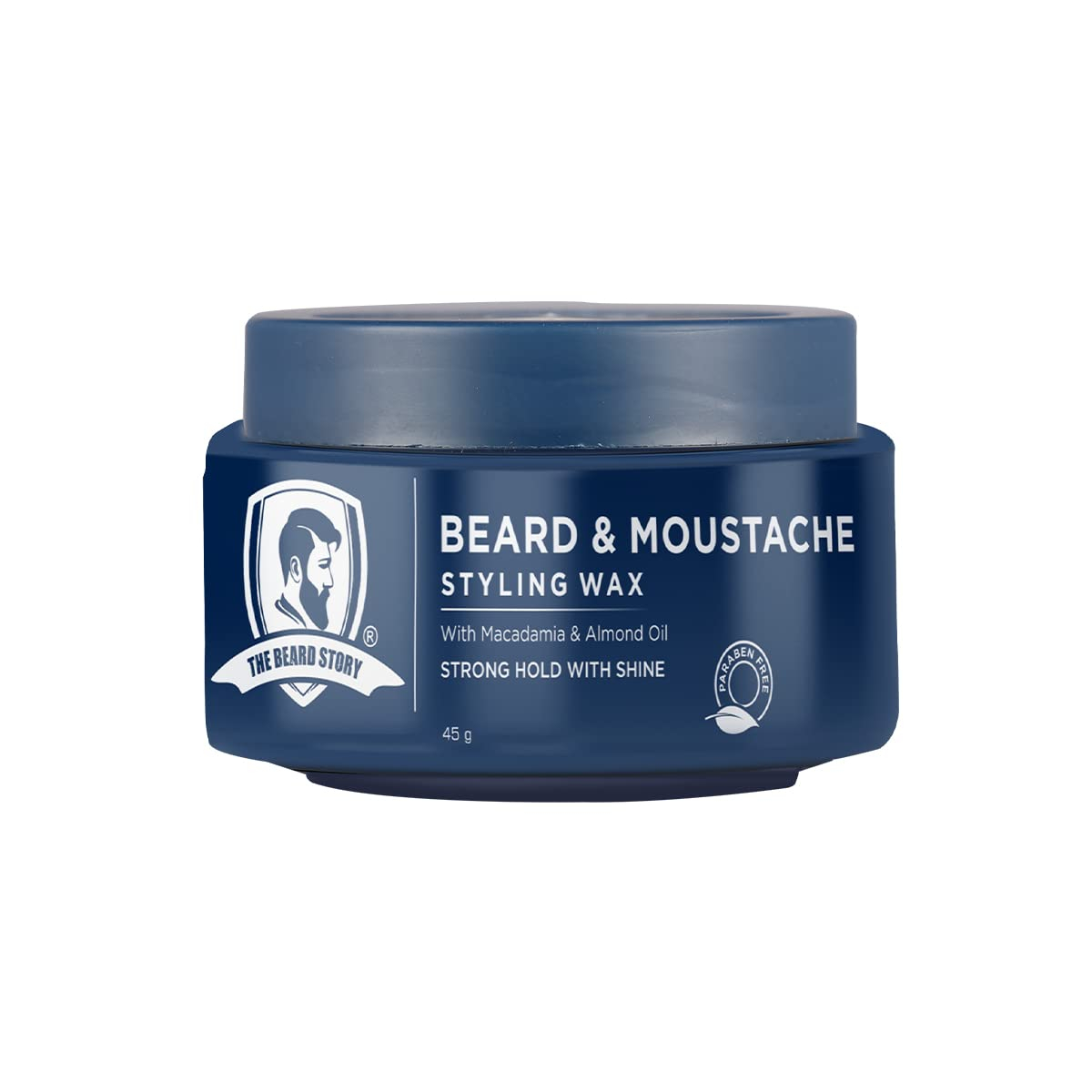 The Beard Story Beard & Moustache Styling Wax | Strong Hold | Ultimate Grooming | Bees Wax, Macadamia Oil & Argan Oil | 45g