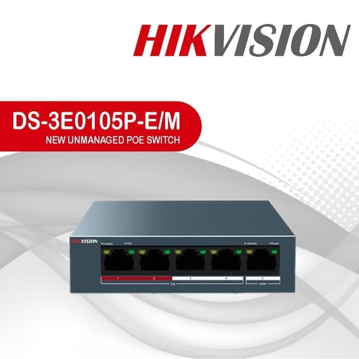 Hikvision 5 +Port POE Switch DS-3E0105P-E/M
