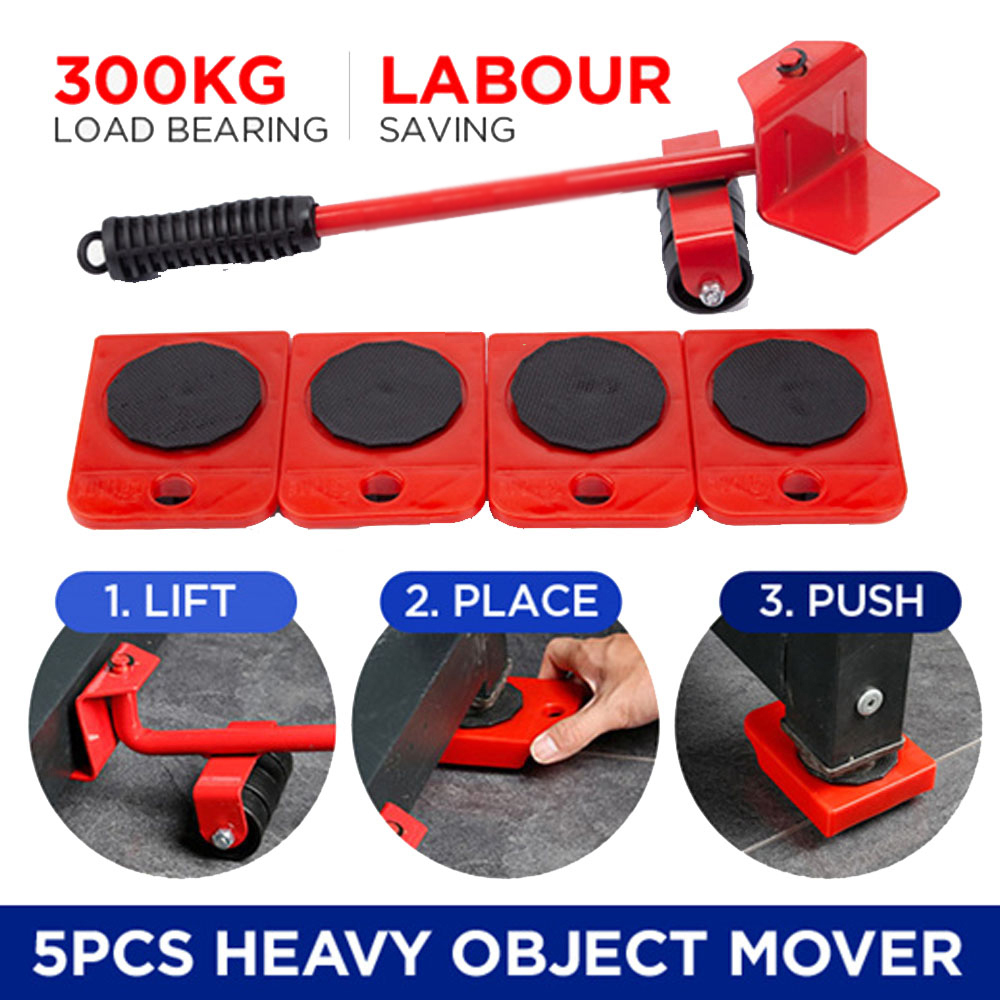 5 In 1 Household Furniture Mover Lifter Heavy Furniture & Appliance Lifting Tools Moving Sliders Mover Transport Set