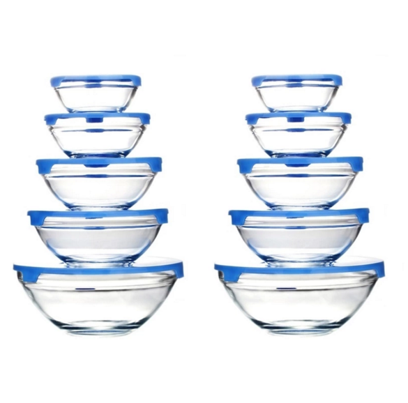 Laughing Buddha - 5pcs Glass Bowl Set