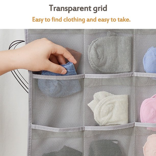Laughing Buddha - 6+18 Cell Double-sided Wall Closet Hanging Organizer Storage Underwear Hanging Storage Bag