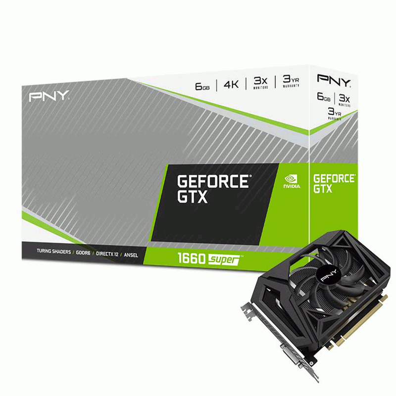 VGA CARD PNY 6GB GTX1660 SUPER Single Fan Graphics Card