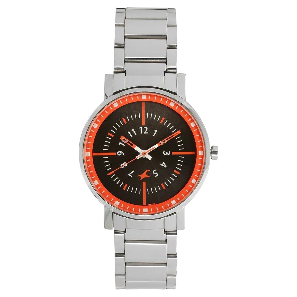 Fastrack Varsity Black Dial Stainless Steel Strap Watch For Girls 6172SM02