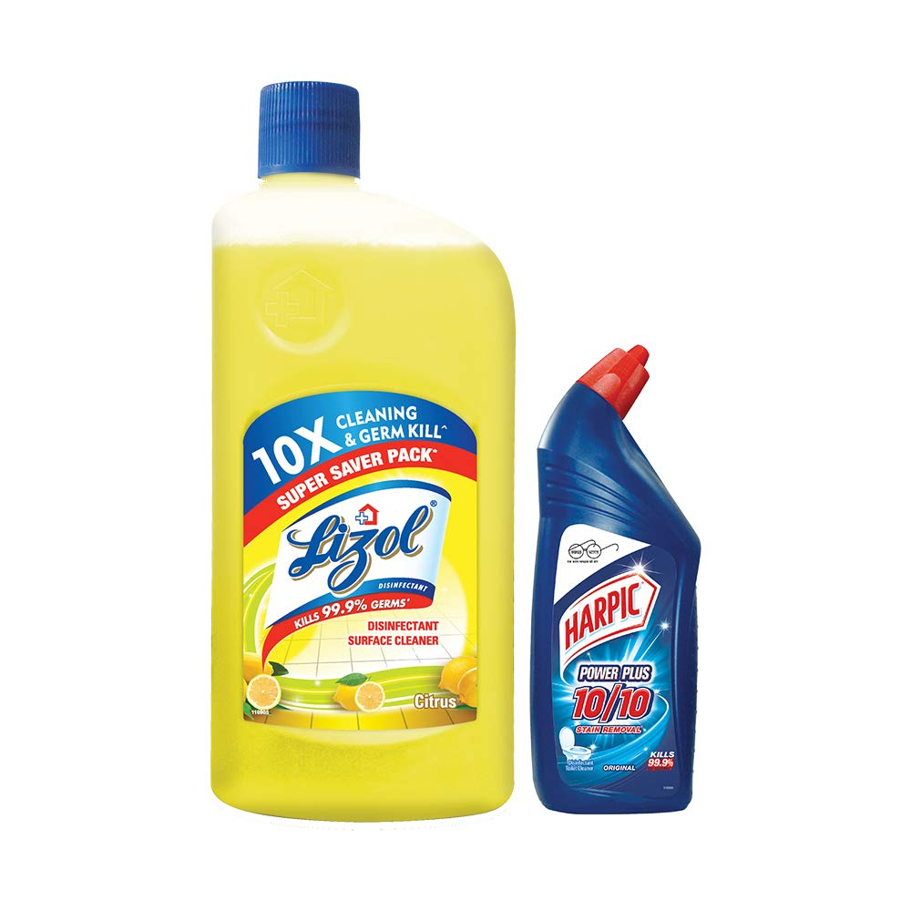 Lizol Citrus Disinfectant 975ml+Free Harpic 200ml