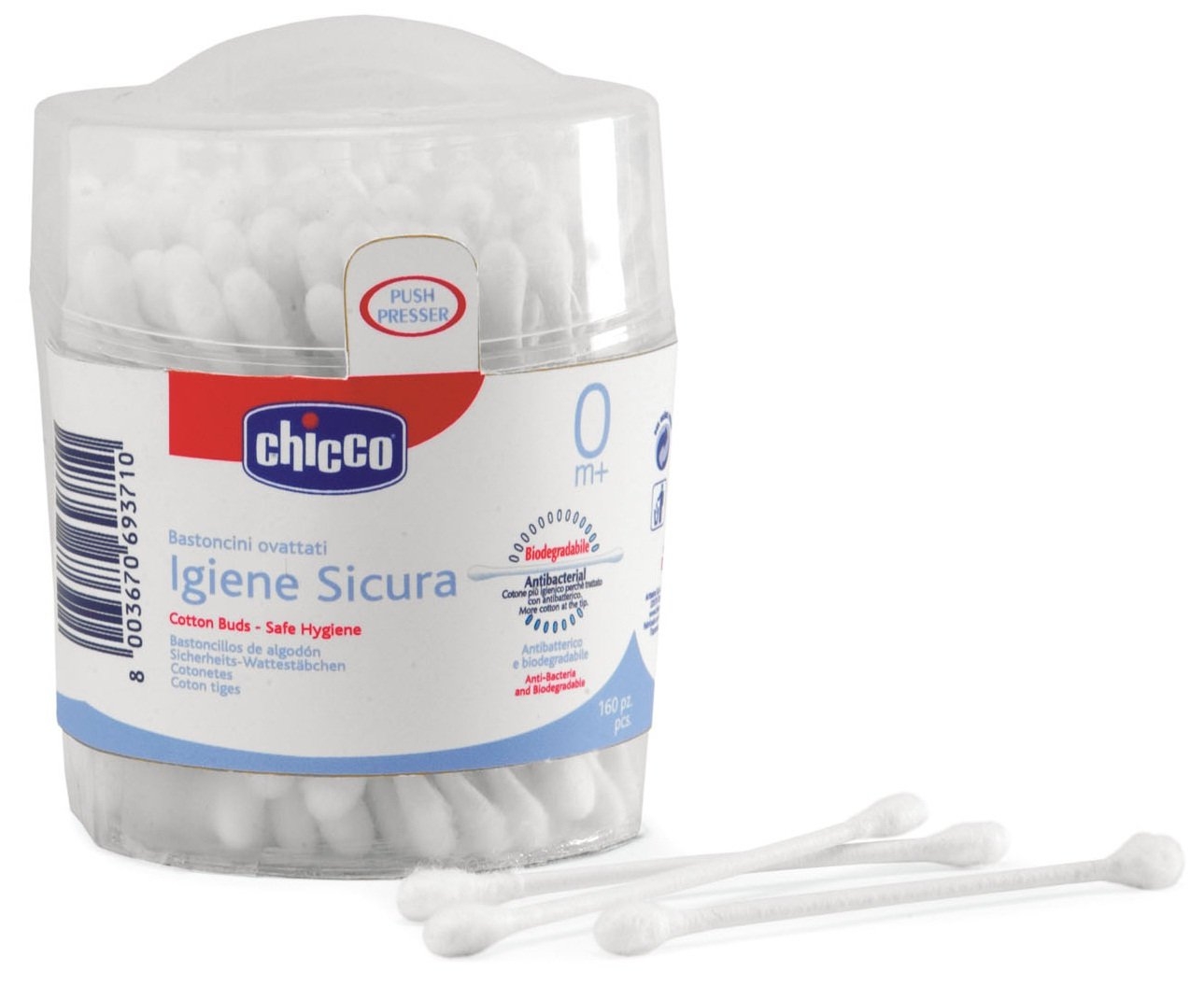 Chicco Baby Moments Cotton Tips 160 Pcs