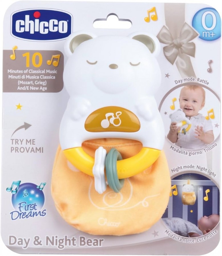 Chicco Toy Day and Night Bear Rattle