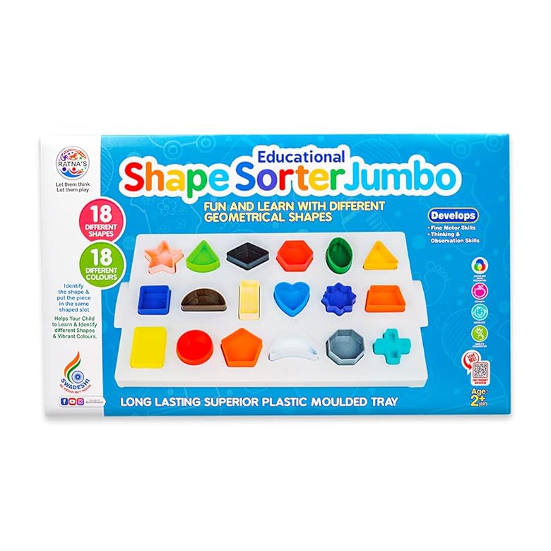 Ratna's 1487 Shape Sorter Jumbo Educational Learning Toy for Kids