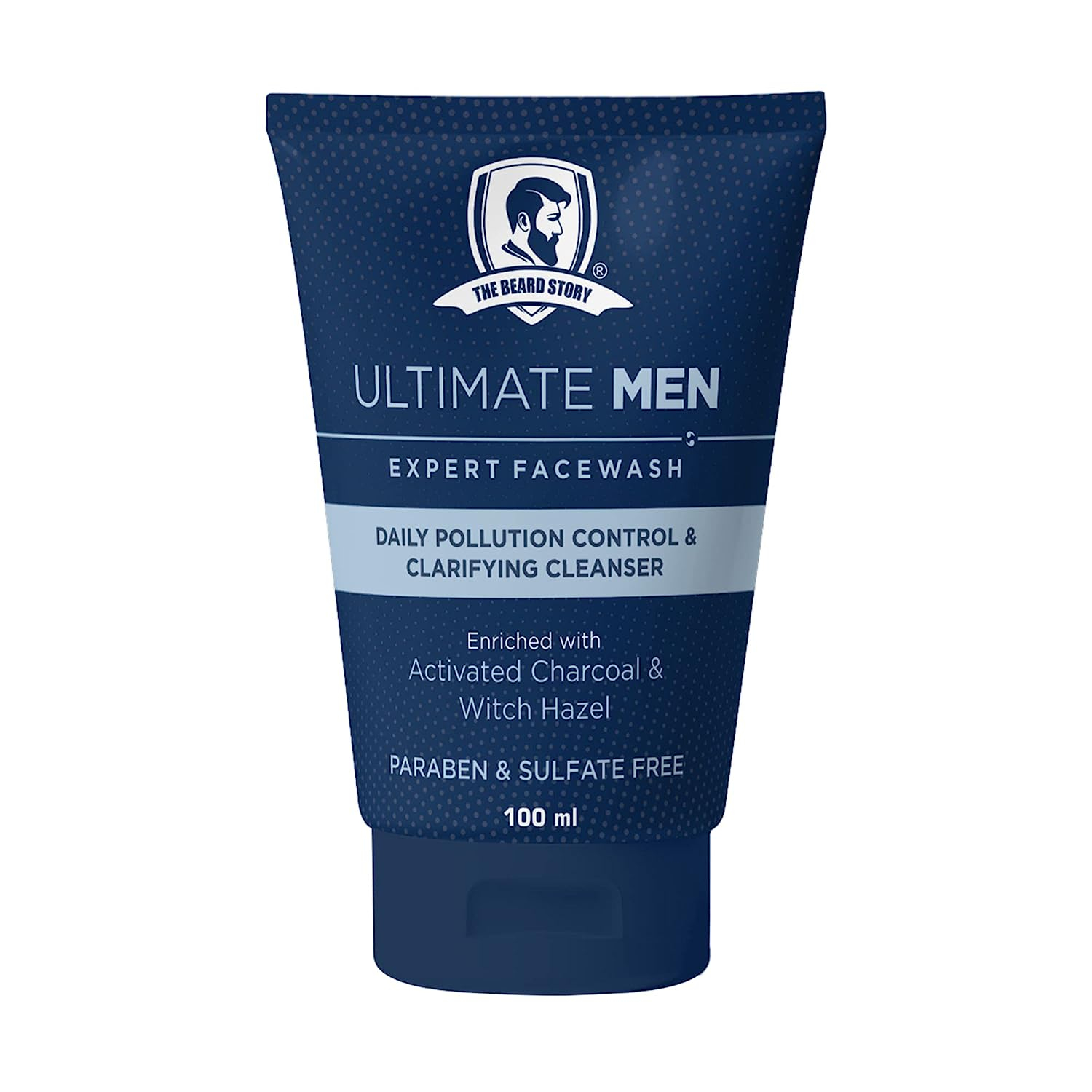 The Beard Story Ultimate Expert Face Wash for Men | Activated Charcoal Deep Cleansing Face Wash | For Beard & For Face | For Oily Skin | 100g