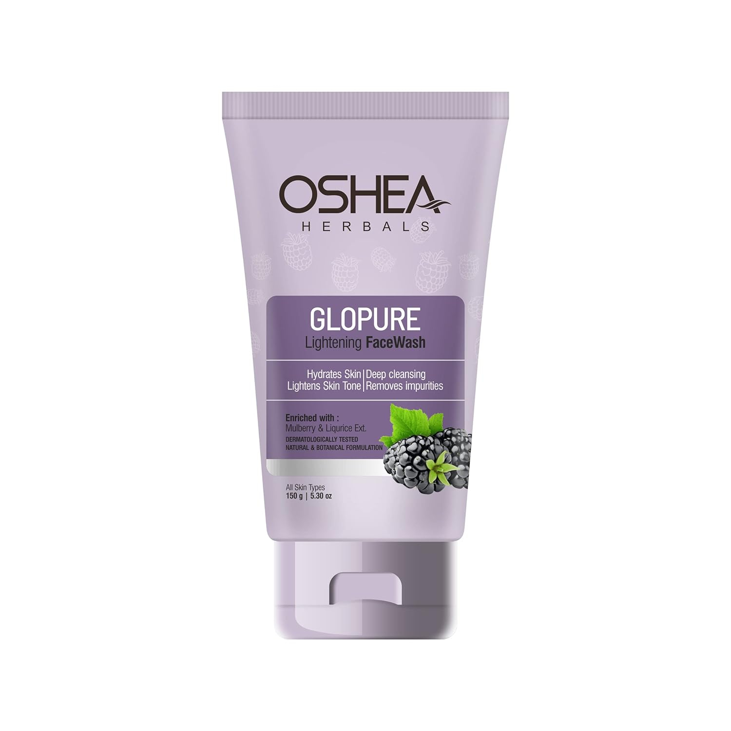 Oshea Herbals Glopure Lightening Face Wash- Hydrates Skin | Deep Cleansing | Lightens Skin | Tone & Removes Impurities 80g