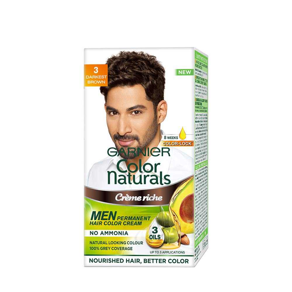Garnier Colour Natural 3 Darkest Brown 30ml Men