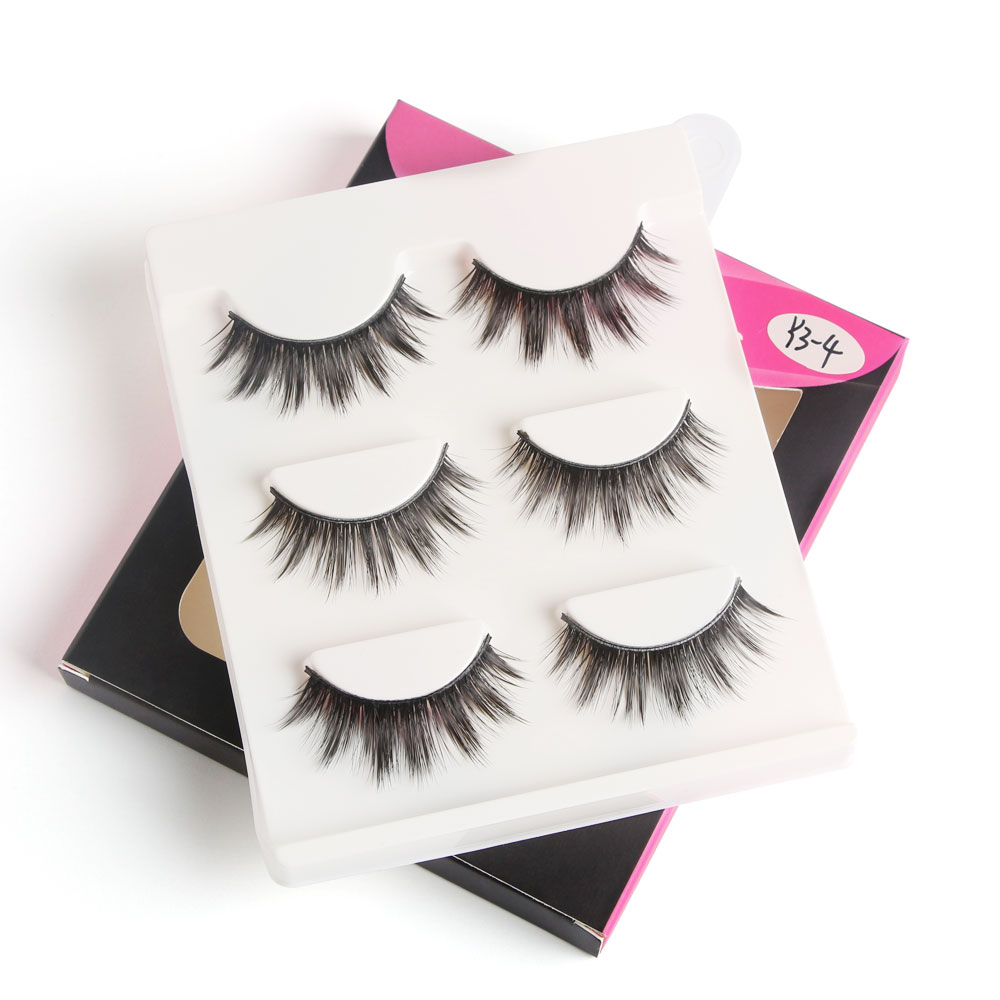 Maange 3 Pairs/pack Eyelashes 3d Mink Lashes Extension Natural False Eyelashes