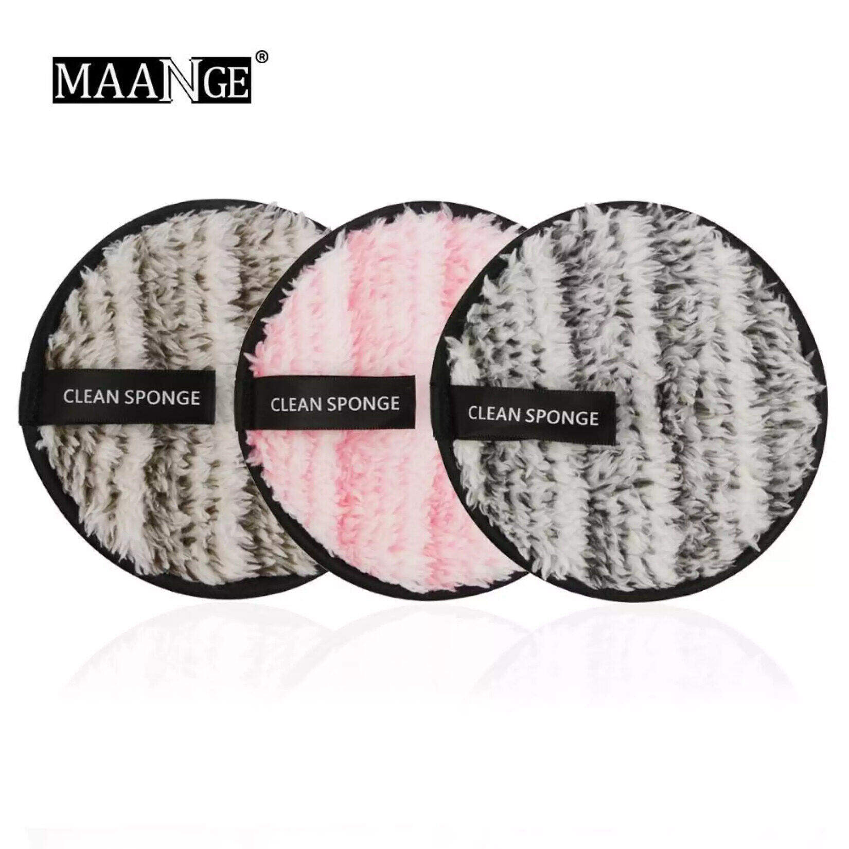 Maange 1pc Make Up Remover Microfiber Facial Makeup Puff Reusable Double-side Face Cleansing Towel Cloth Pad Mag 5701