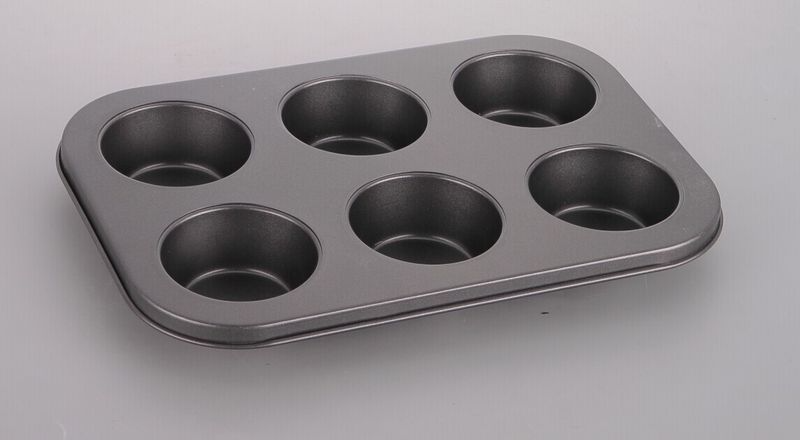 Laughing Buddha - 6 Cups Non-stick Cupcake Baking Tray