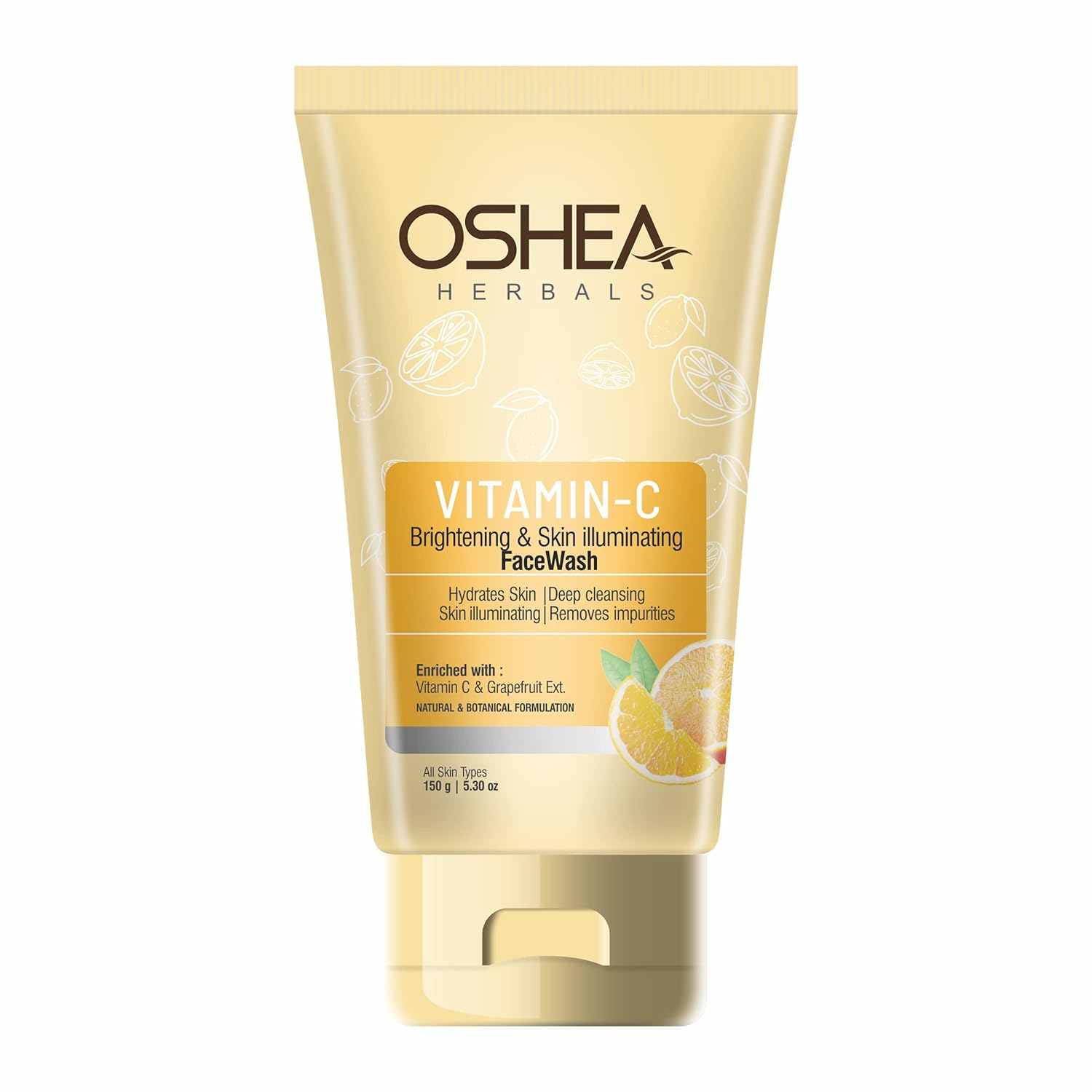 Oshea Unisex Herbals Vitamin C Brightening & Skin Illuminating (Vitamin C Face Wash, 150gm