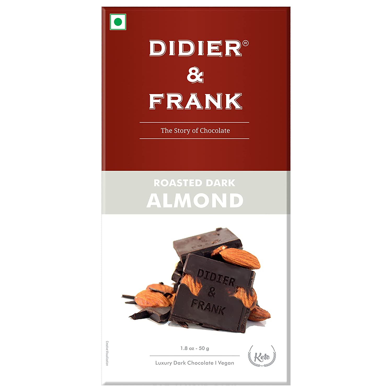 Didier & Frank Roasted Almond Dark Chocolate, 50g