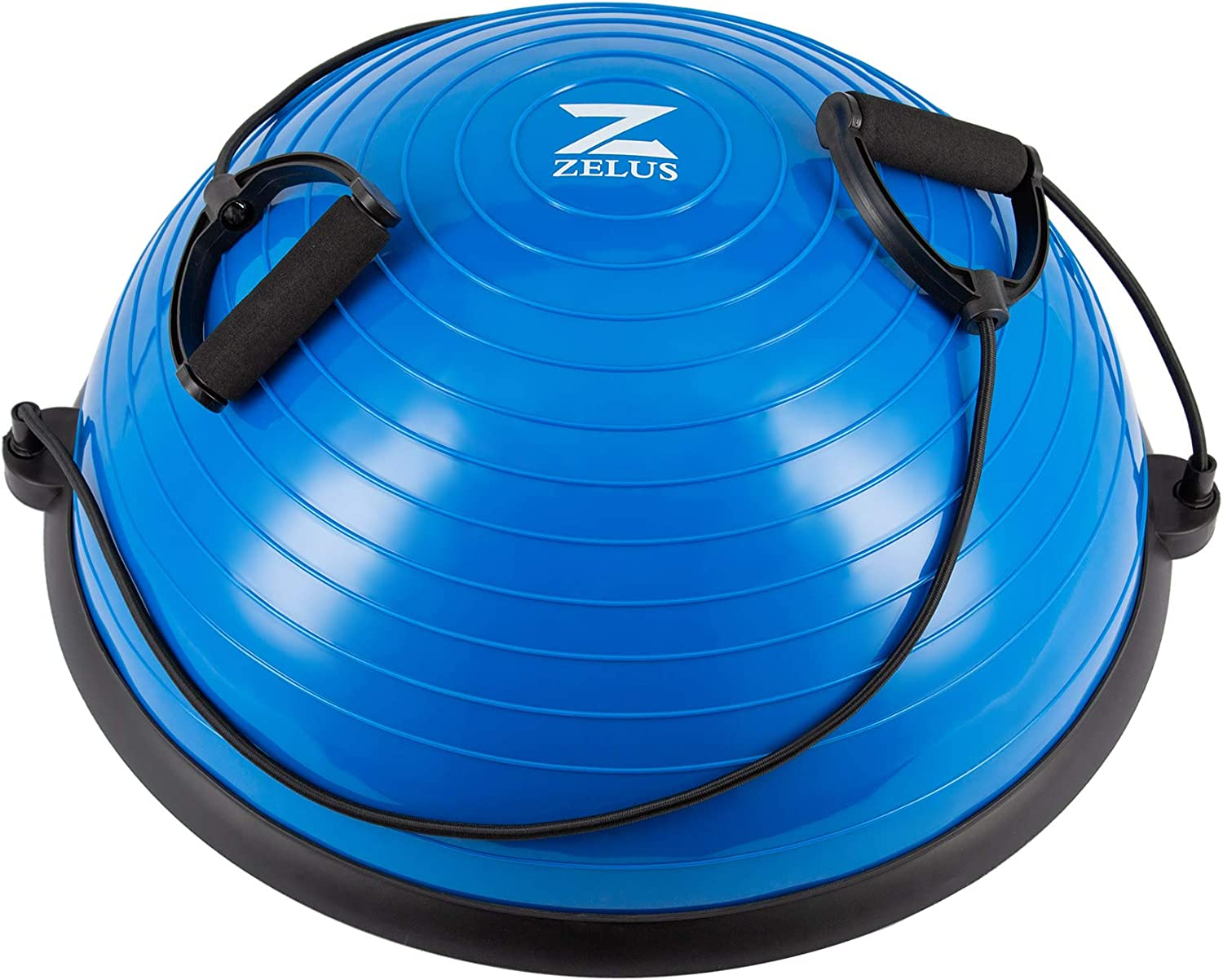 Half Exercise Ball , Stability Balance Board With Resistance Bands For Yoga Workouts, Half Dome Pilates Yoga Balance Ball Trainer
