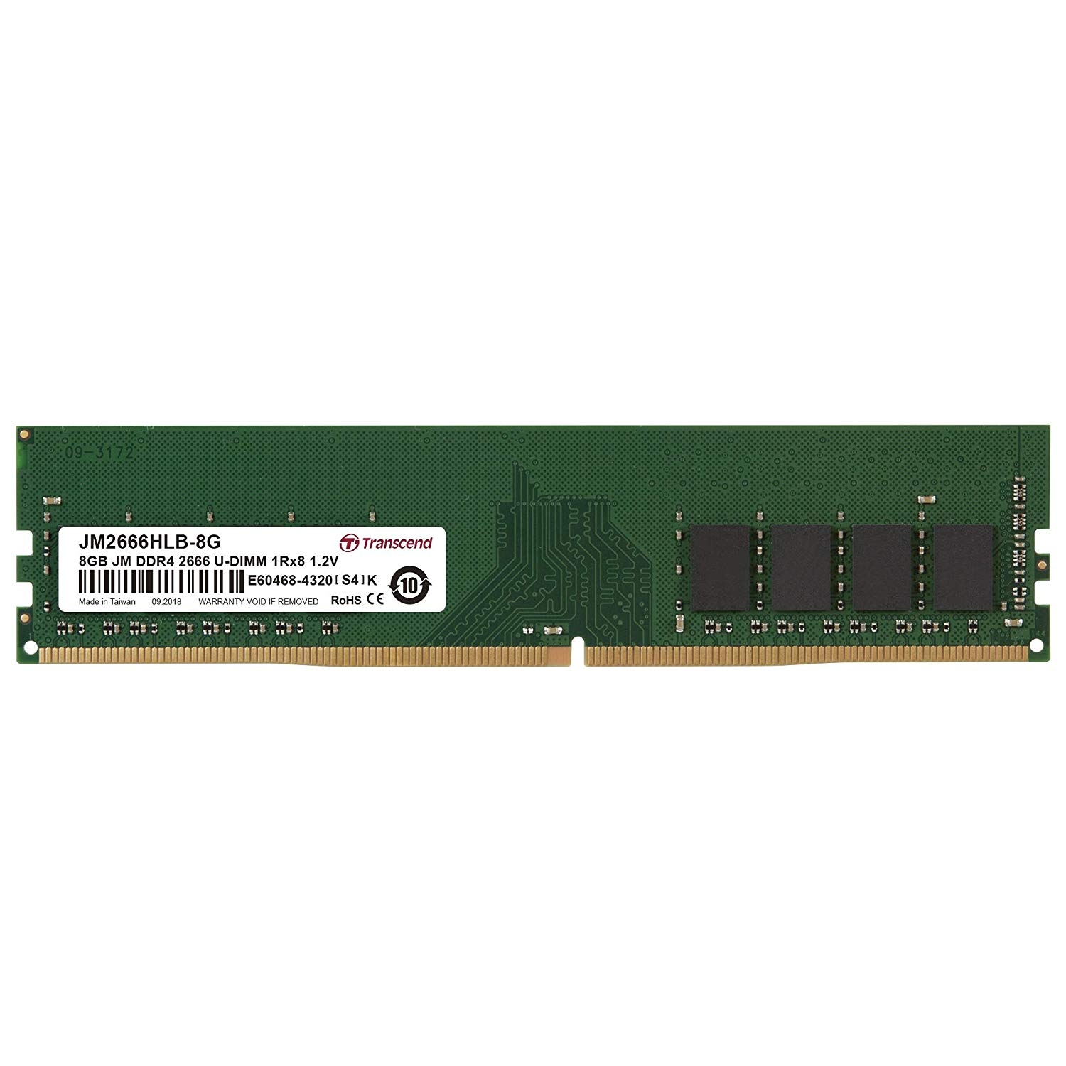 Transcend 8GB DDR4 2666Mhz U-DIMM Memory Module for dastop