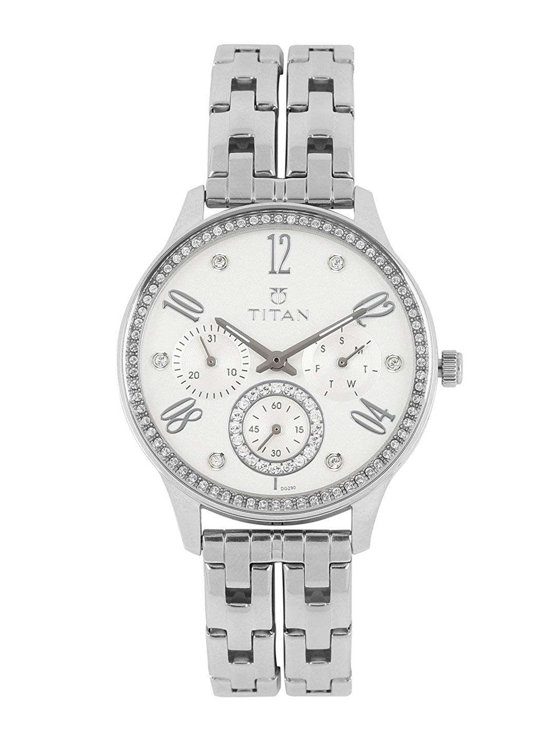 Titan Analog White Dial Women's Watch NK95040SM01