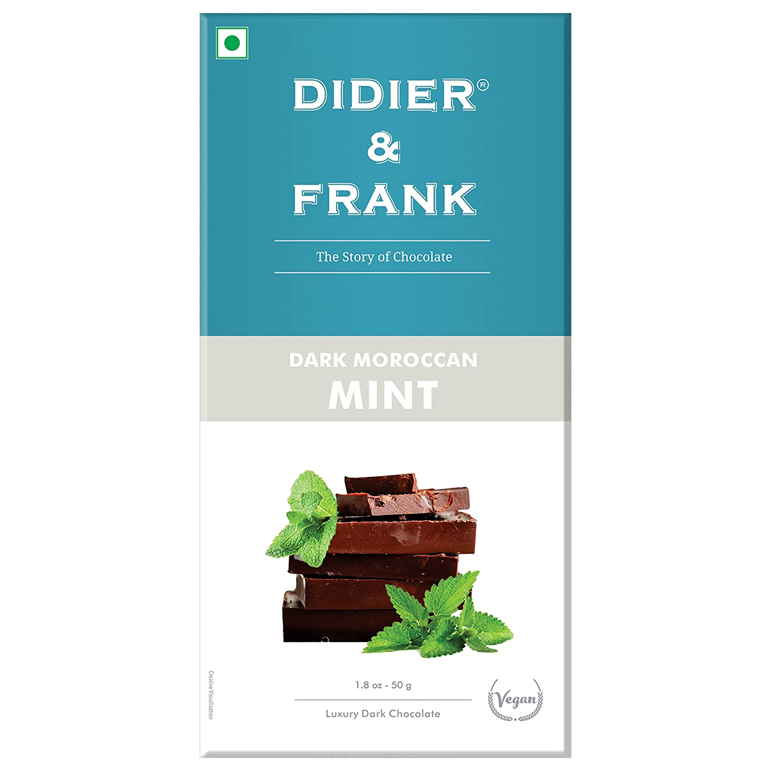 Didier & Frank Moroccan Mint Dark Chocolate, 50g