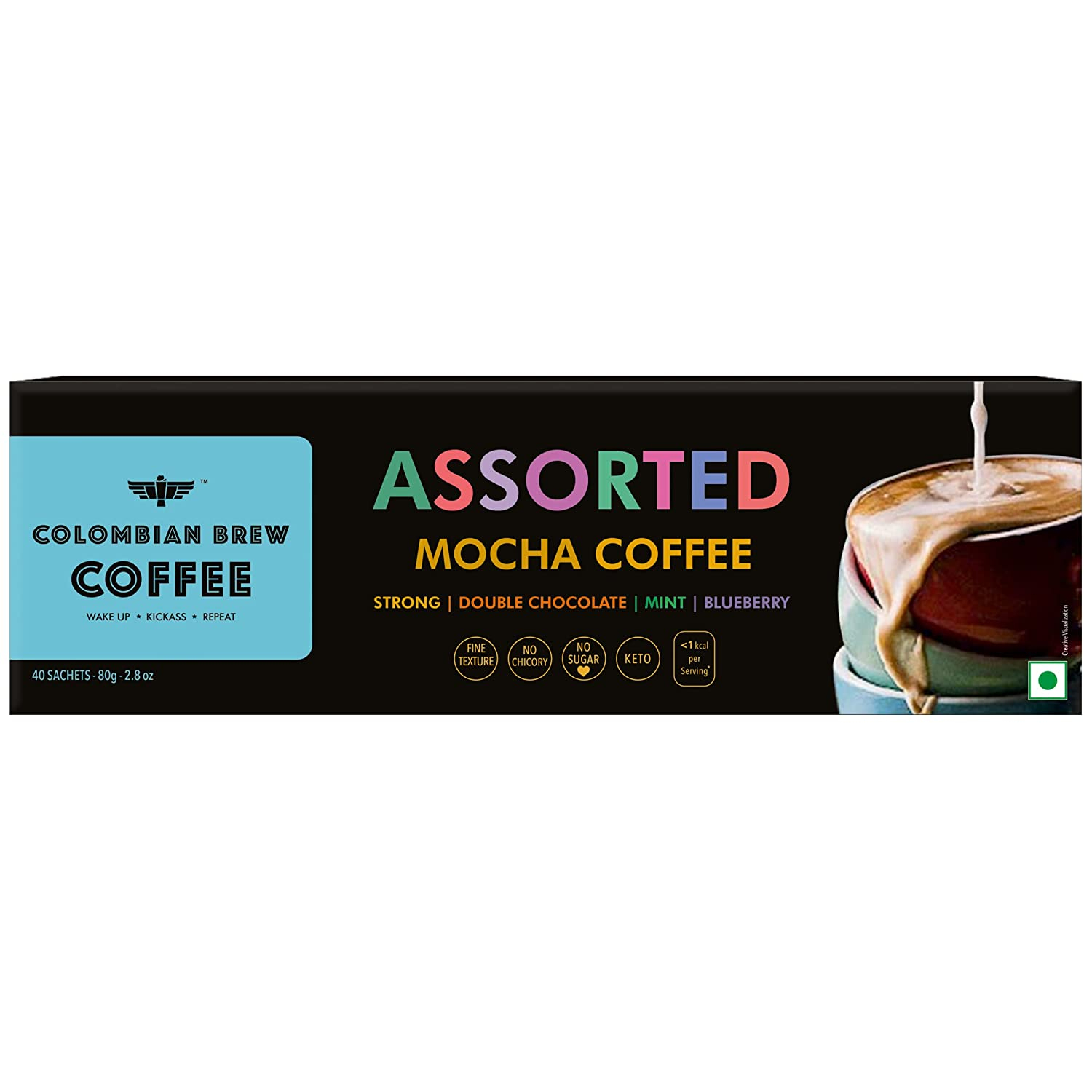 Colombian Brew Assorted Mocha Instant Coffee Powder Box 80g