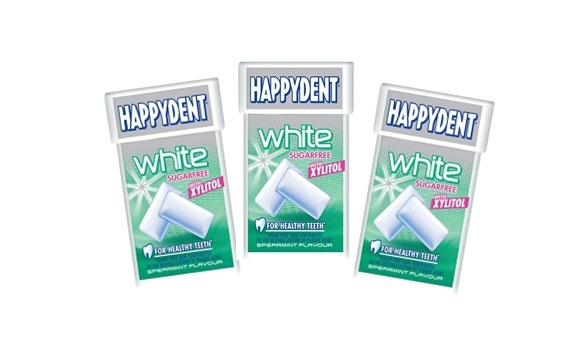 Perfetti Happydent White Spearmint Xylitol Fliptop Spearmint Flavor -3 Pcs