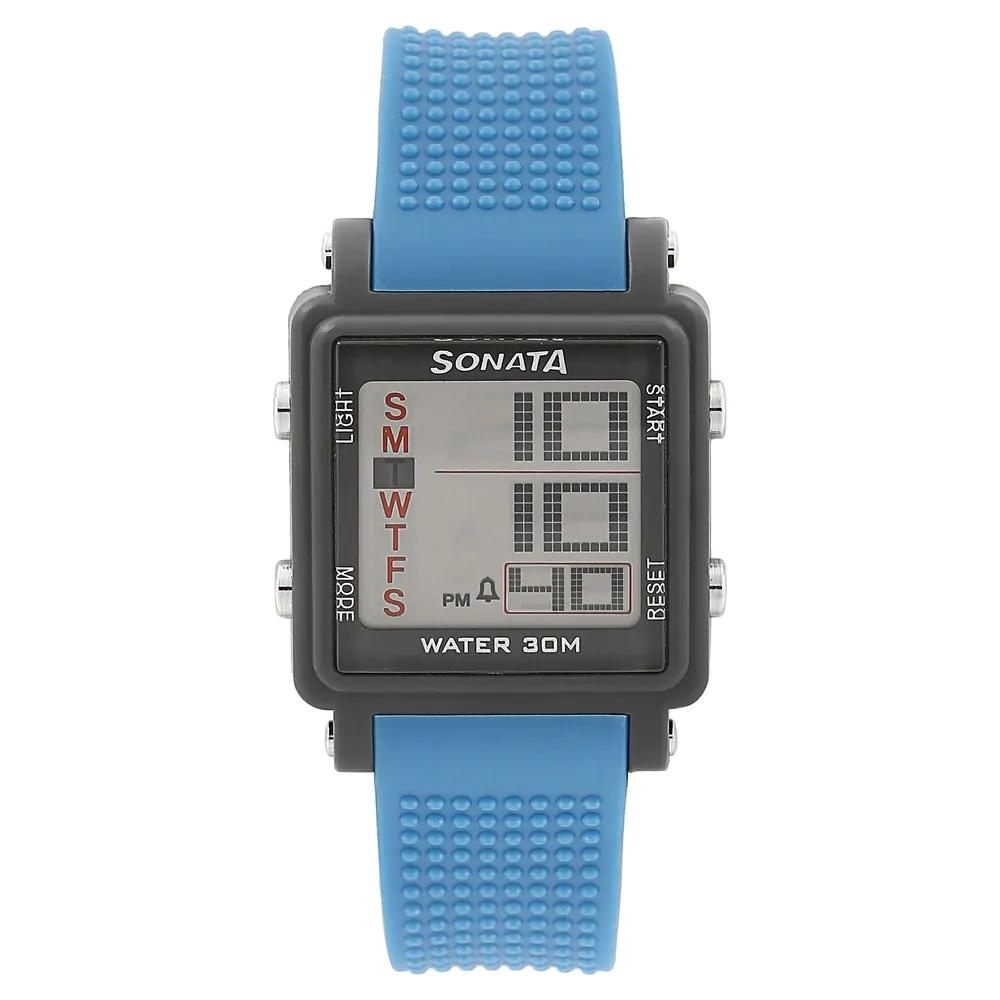 Sonata Grey Dial Watch With Plastic Case For Men 77043PP04