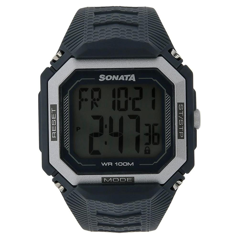 Sonata Touch Screen Watch With Grey Plastic Strap ForMen 77048PP02