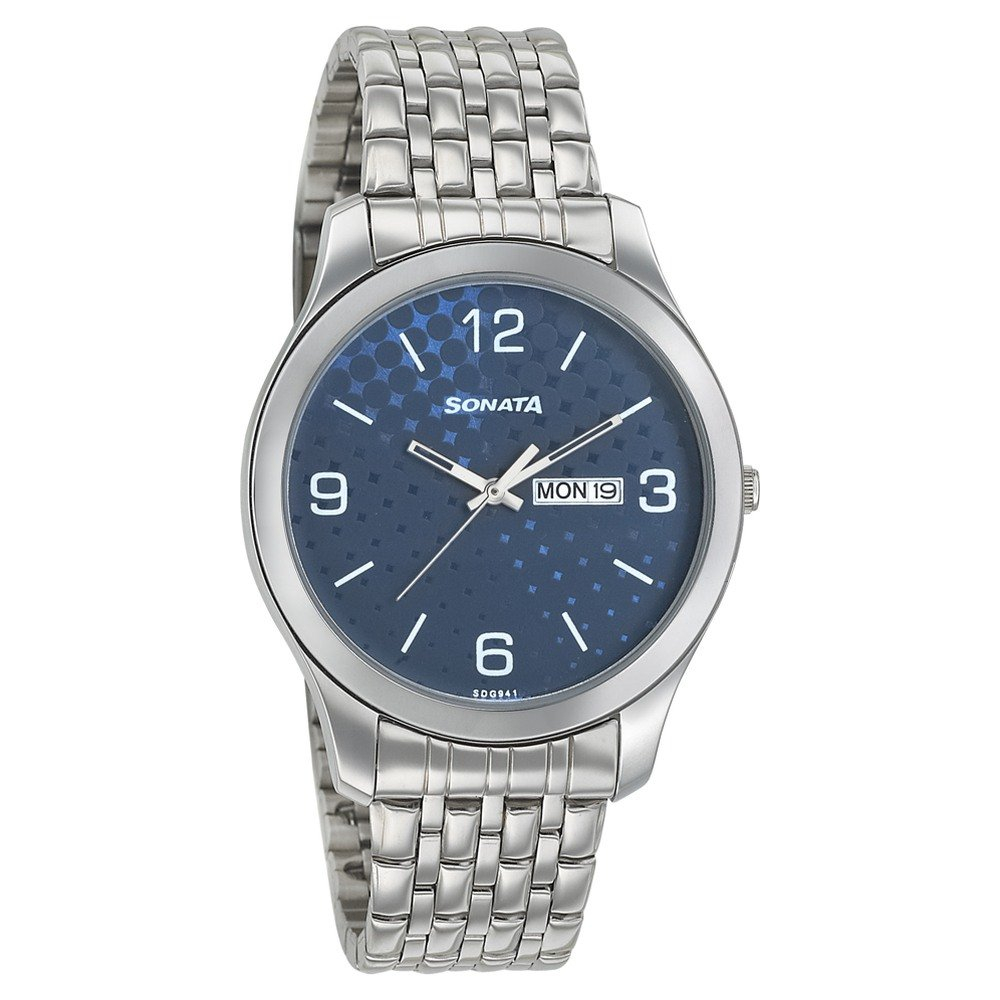 Sonata Analog Silver Dial Men's Watch  - 77063SM06