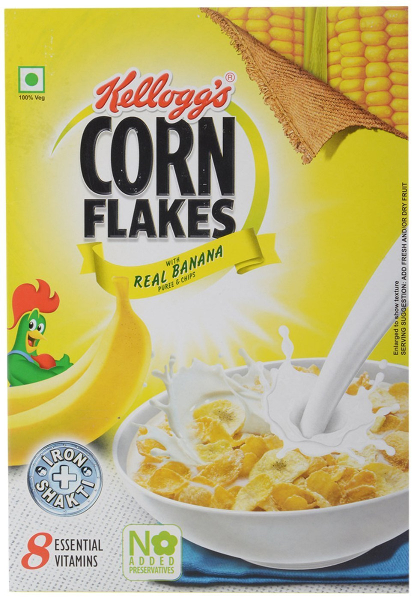 Kellogg's Corn Flakes with Real Banana Puree-300gm