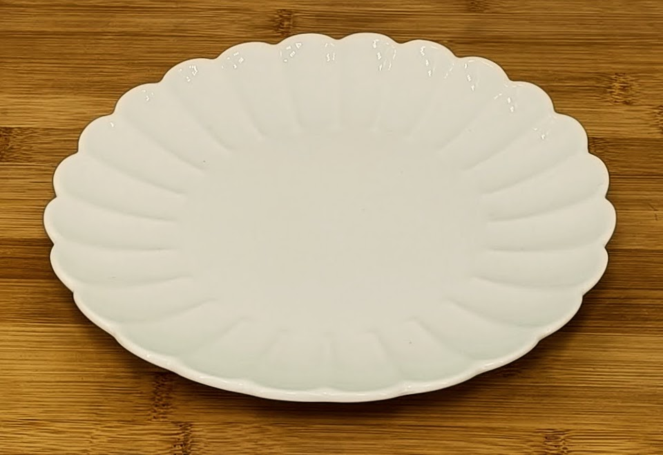 Laughing Buddha - 8″ Ribbed Ceramic Plate (Pack of 6)