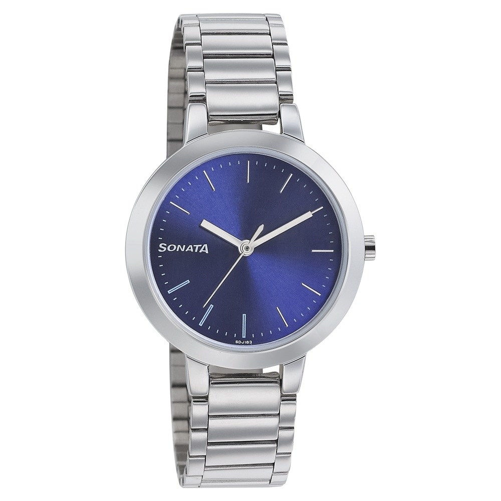 Sonata Busybees Blue Dial Analog Watch For Women 8141SM05