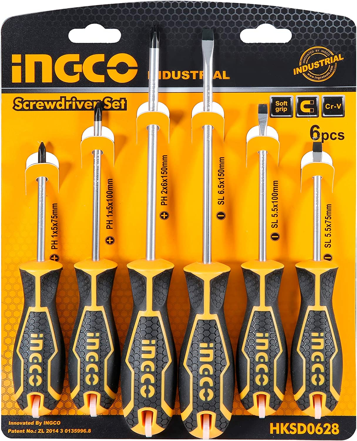 INGCO 6 Pcs Screwdriver Set - HKSD0628
