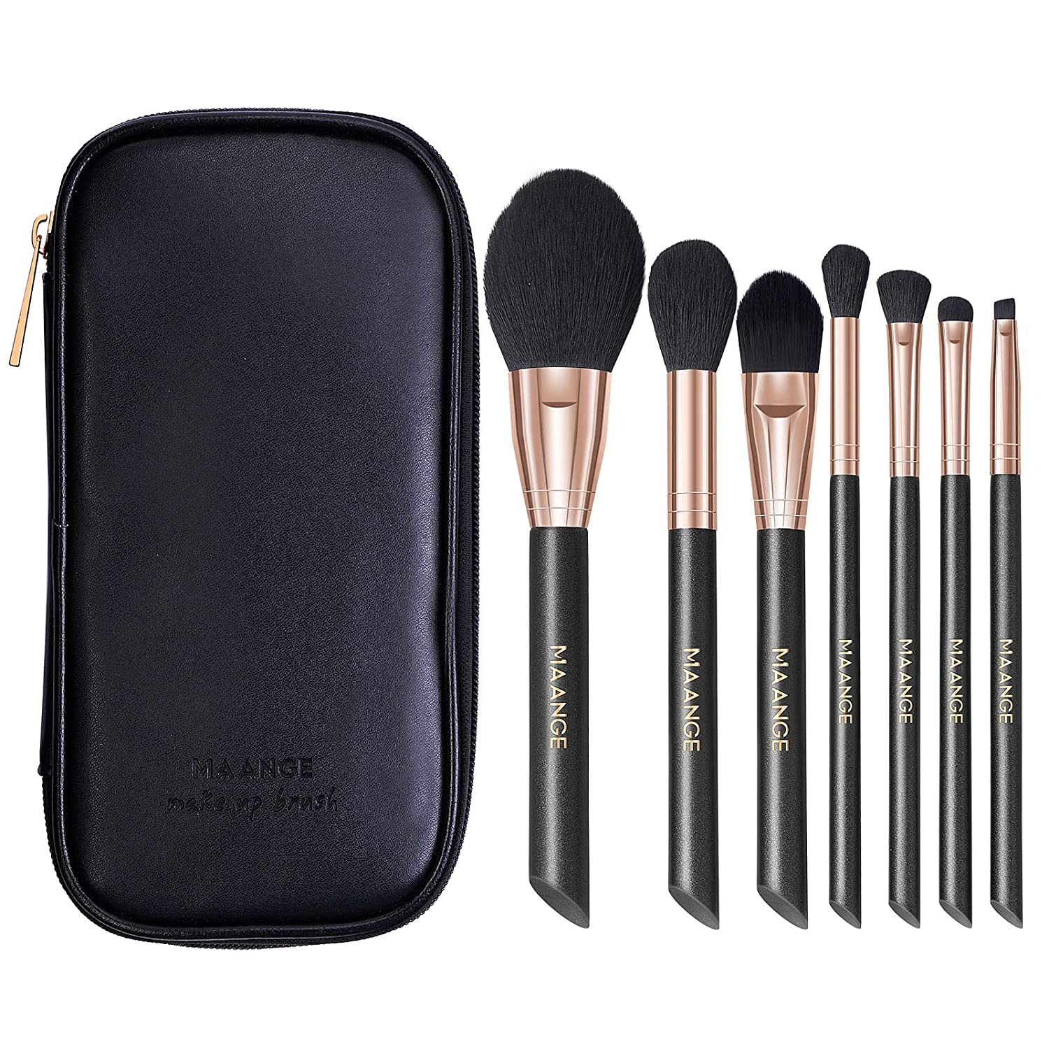 Maange 7pcs Makeup Brush Set Loose Powder Blush Brush Eyeshadow Brush With Box 
