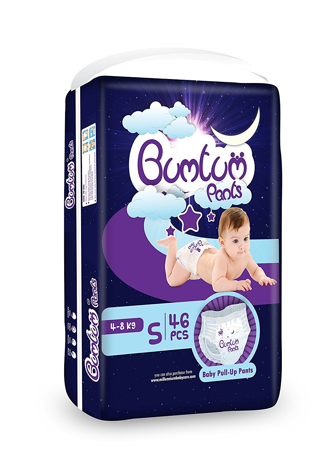 Bumtum Baby Care Diaper Pants S-46 Count