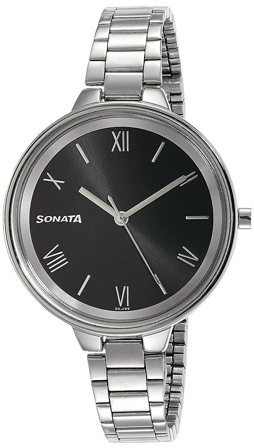 Sonata Busy Bees Analog Black Dial Women's Watch 8159SM03