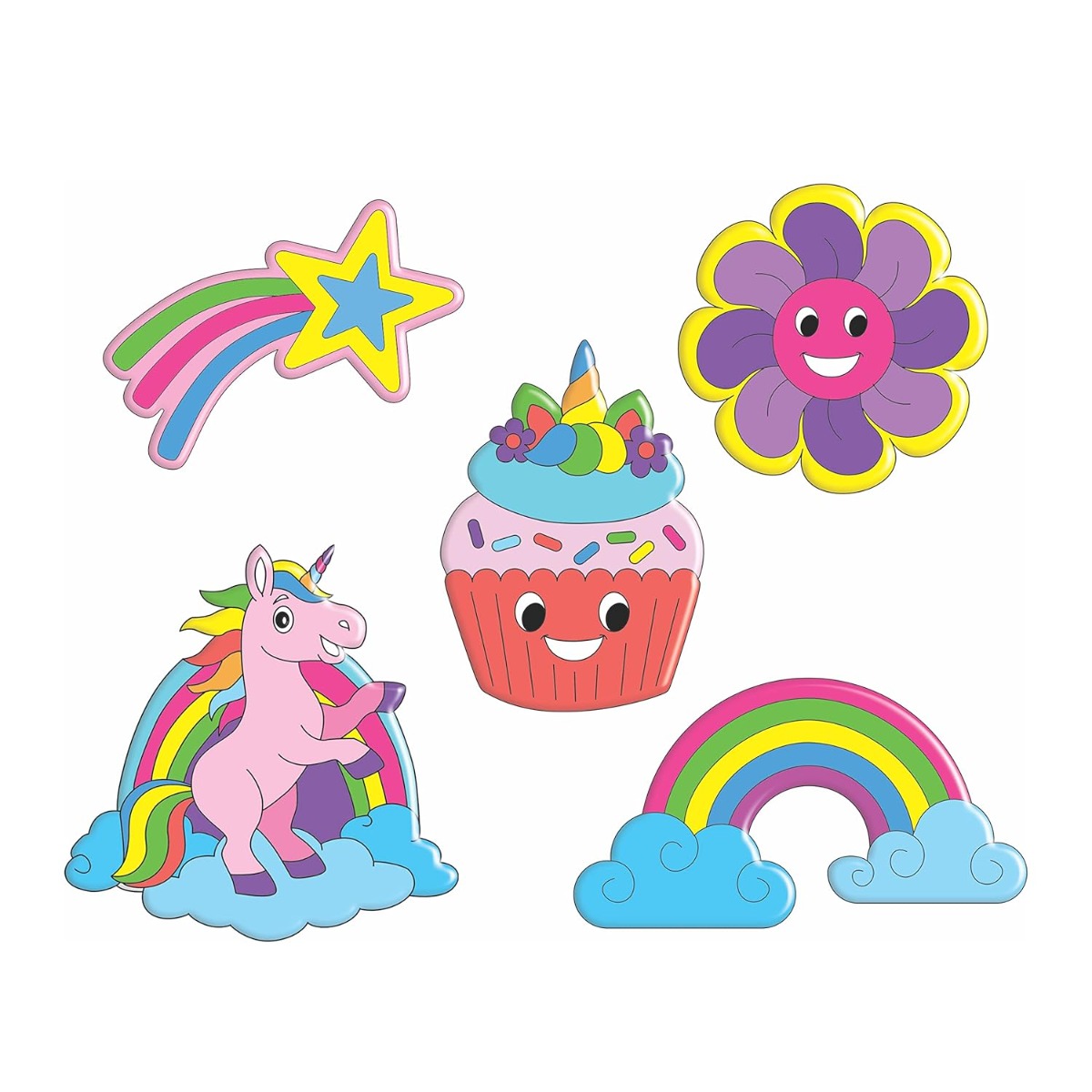 Ratna's Unicorn Fridge Magnets Wooden DIY Kit for Kids, Adults 5+