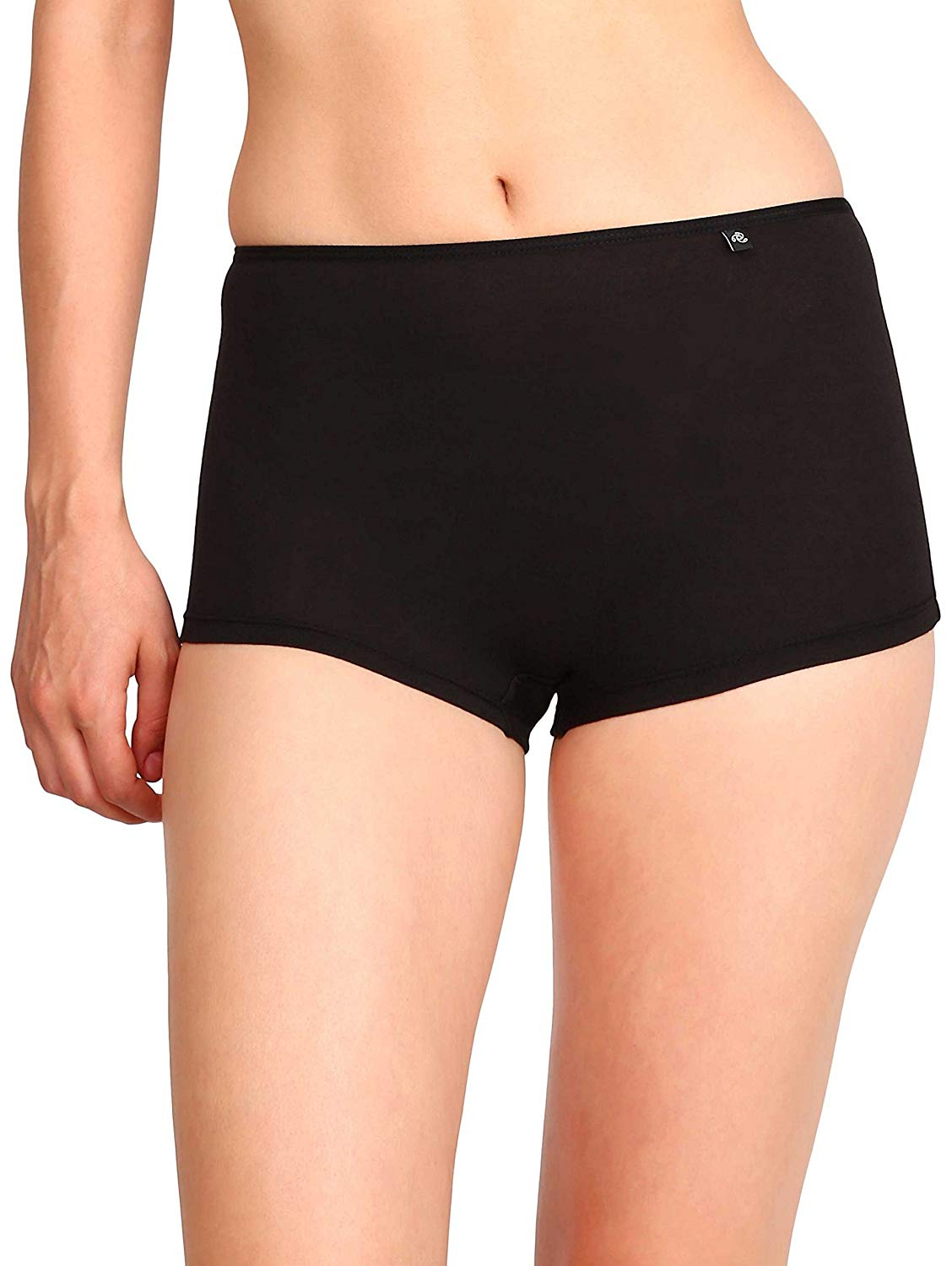 Jockey Black Fashion Essentials Boy Leg Shorts For Women - SS04