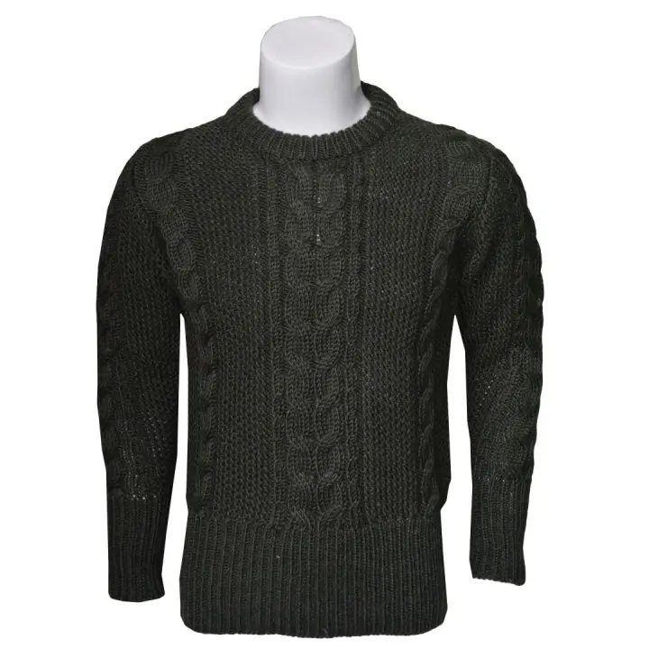 Knitted Sweater For Men- Army Green