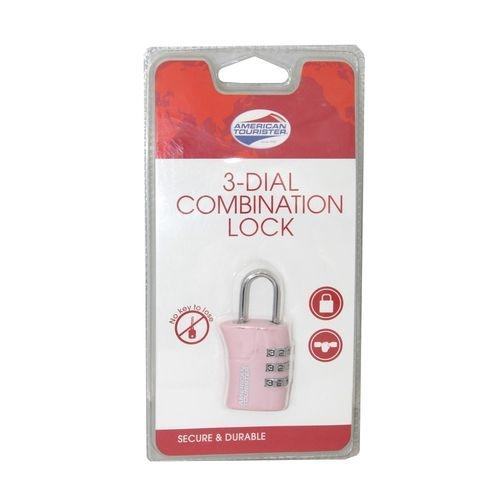 American Tourister 3 Dial Combination Lock For Suitcases 219078005- Pink