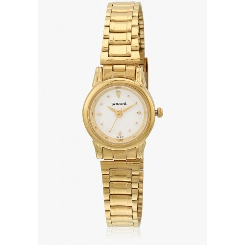 Sonata White Dial Analog Watch For Women 8925YM01