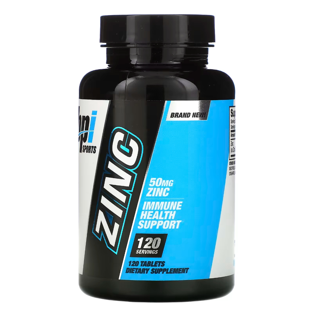 Bpi Sports Zinc - 50 mg, 4 month supply, 120 Tablets, One a day, Immune Support Booster Zinc Gluconate