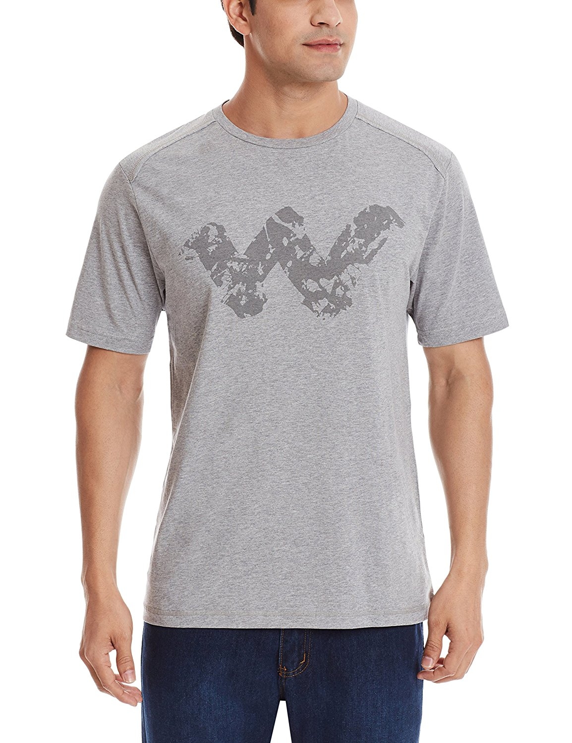 Wildcraft Big Logo Tee Men's Round Neck T-Shirt - Grey -L