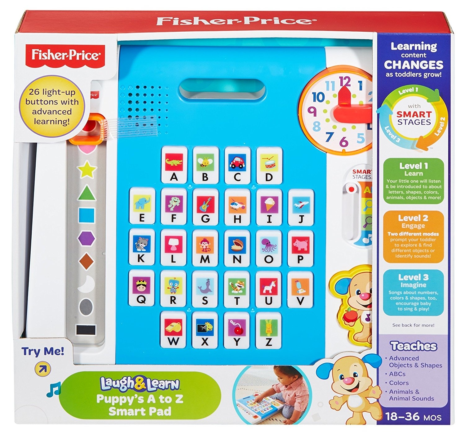 Fisher Price Laugh & Learn Puppy's A to Z Smart Pad DHC31