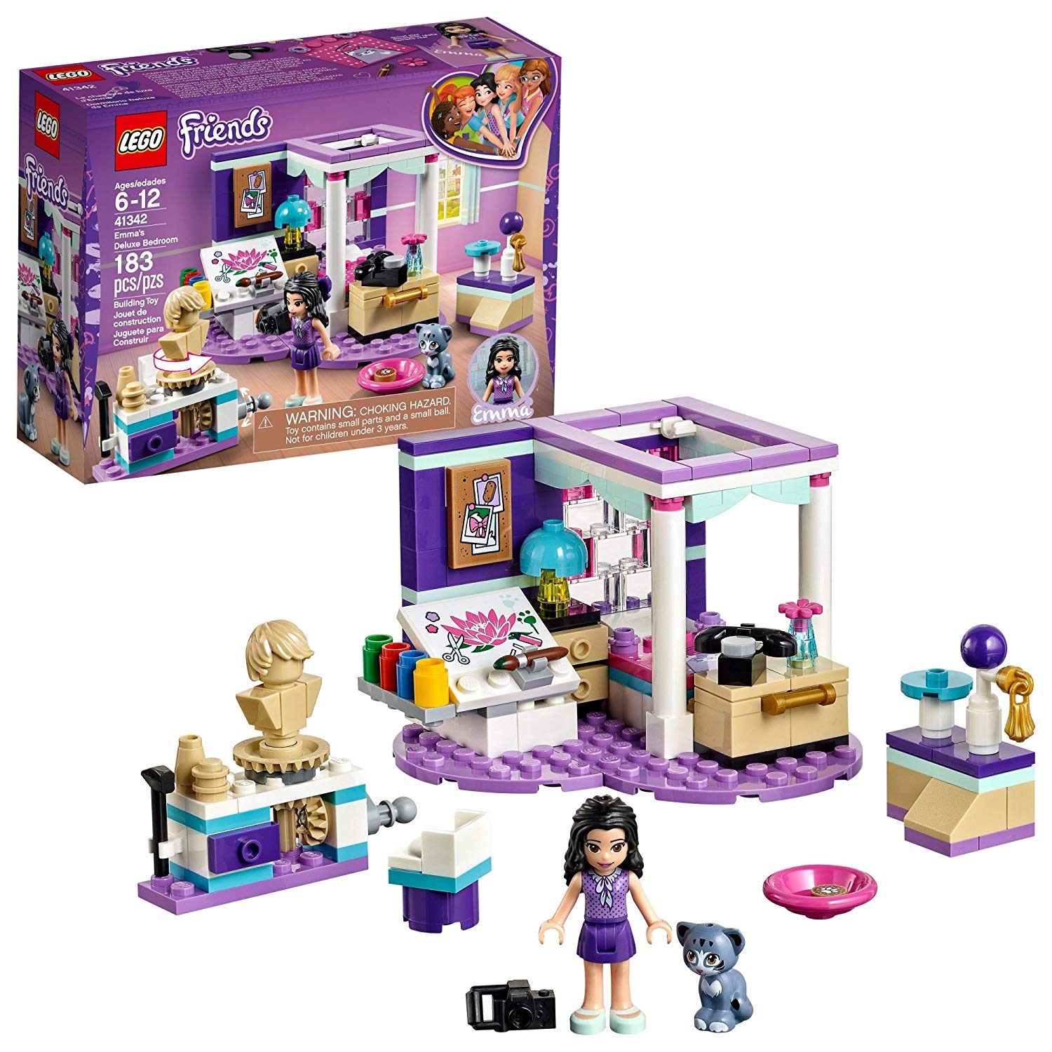 LEGO Friends Emma’s Deluxe Bedroom Building Kit (183 Piece) 41342 