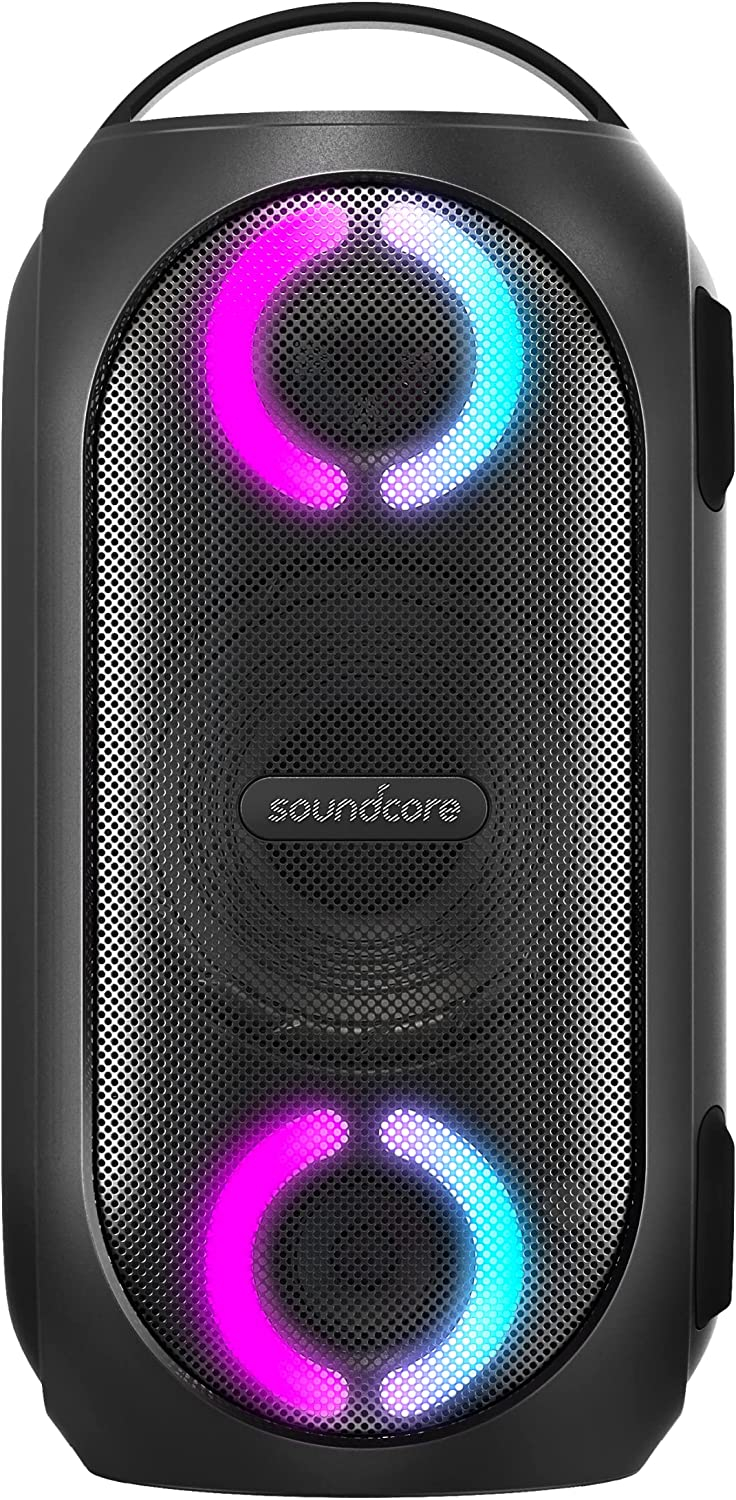 Soundcore Anker Rave PartyCast Portable Party Speaker, Huge 101dB Sound, PartyCast Technology, Fully Waterproof, USB Charger, Beat-Driven Light Show, App, Party Games, for Outdoors