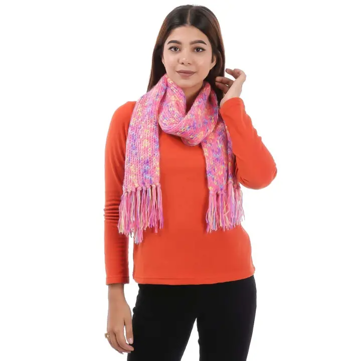 Pink Woolen Mufflers For Women