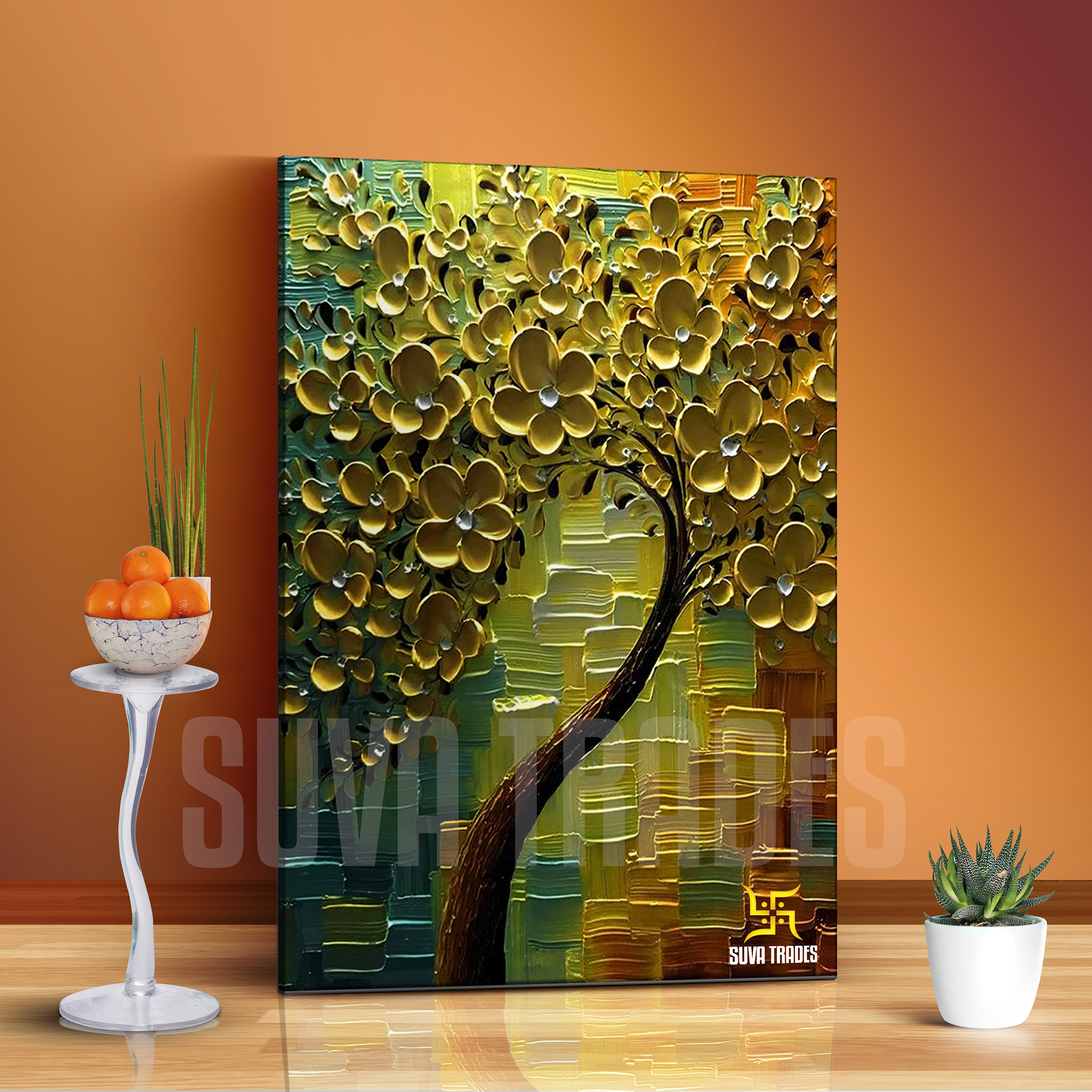 Wall Hang Canvas Print With Wooden Frame by Suva Trades
